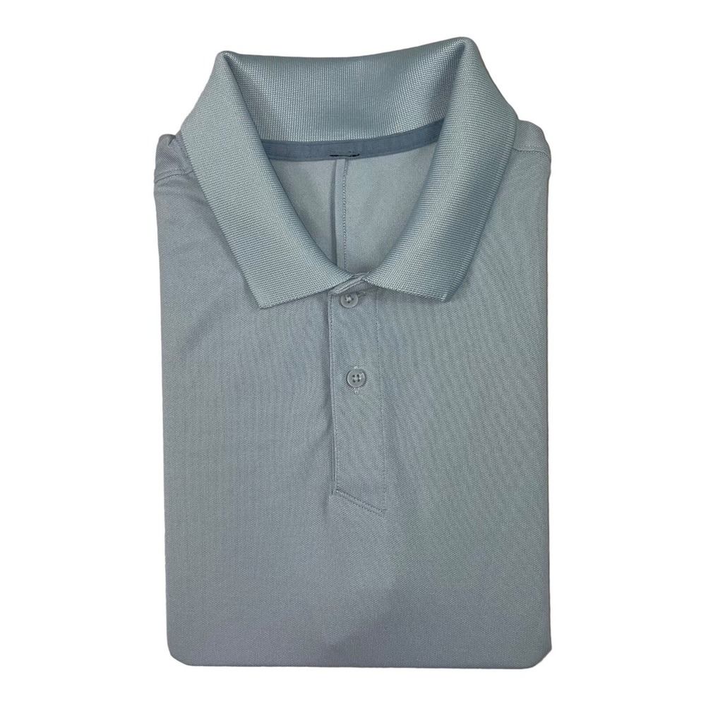 Lululemon Mens Performance Polo Shirt Baby Blue Short Sleeve Size Small
